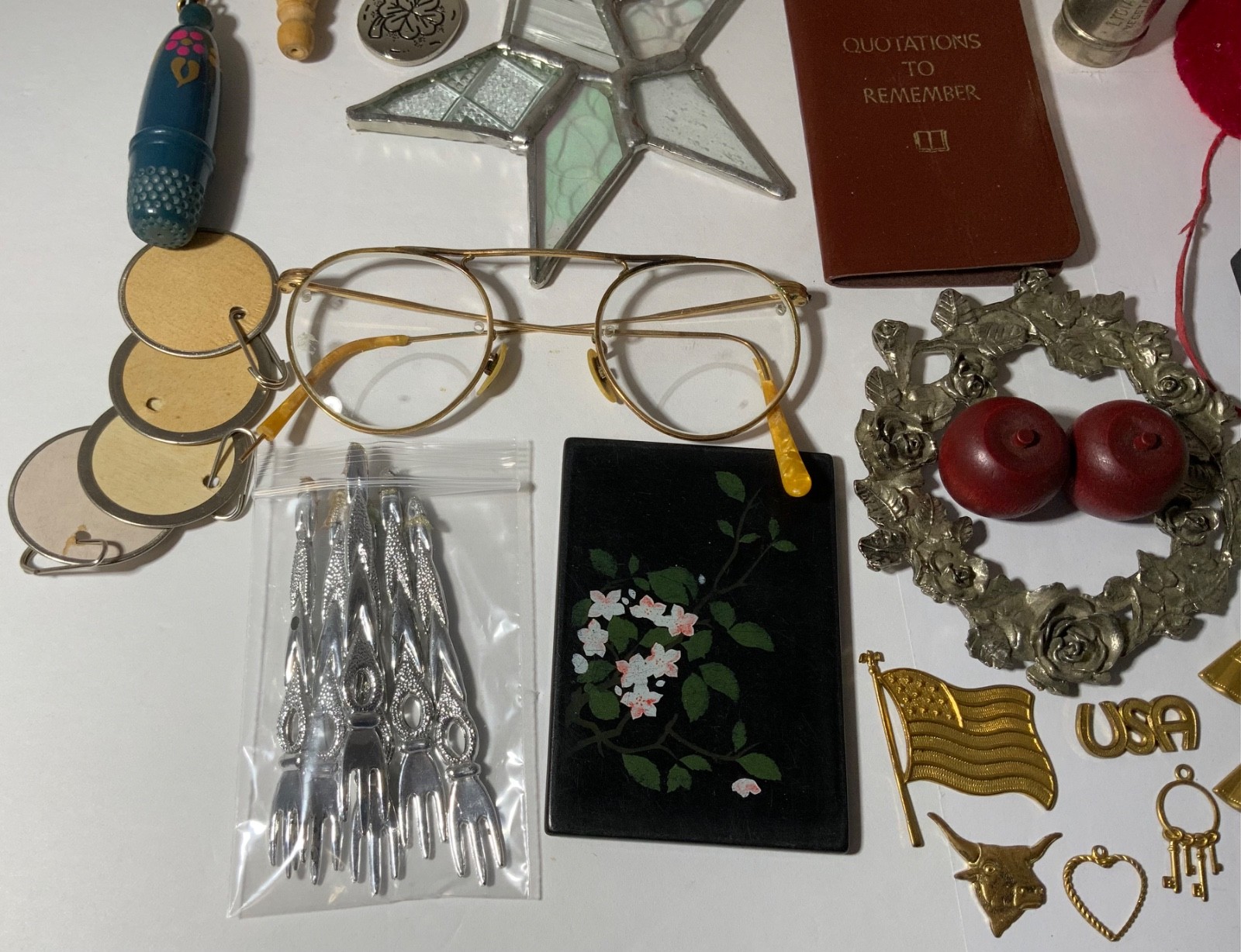VTG Junk Drawer Lot Assemblage Art Mixed Media Crafts 2.5# Metal Seashells Glass