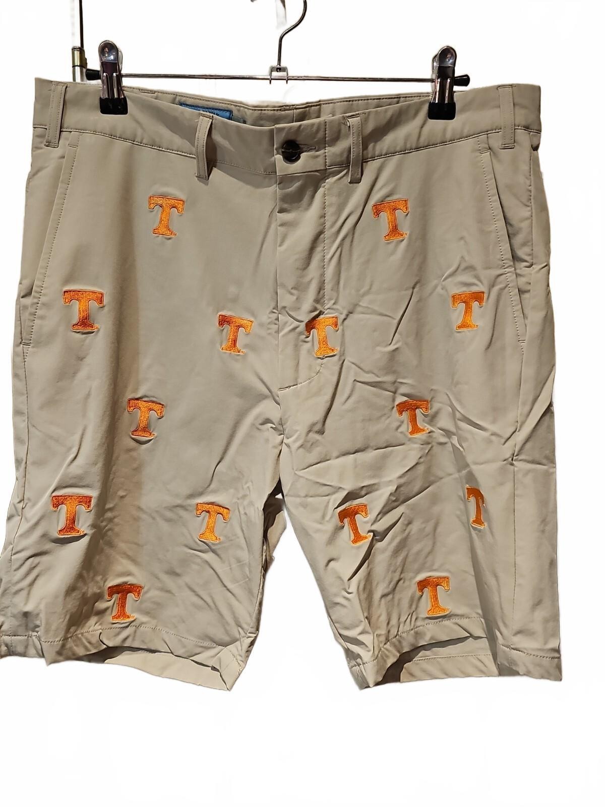 Castaway Nantucket Tennessee Vols Beige Performance Chino Shorts 34 Volunteers