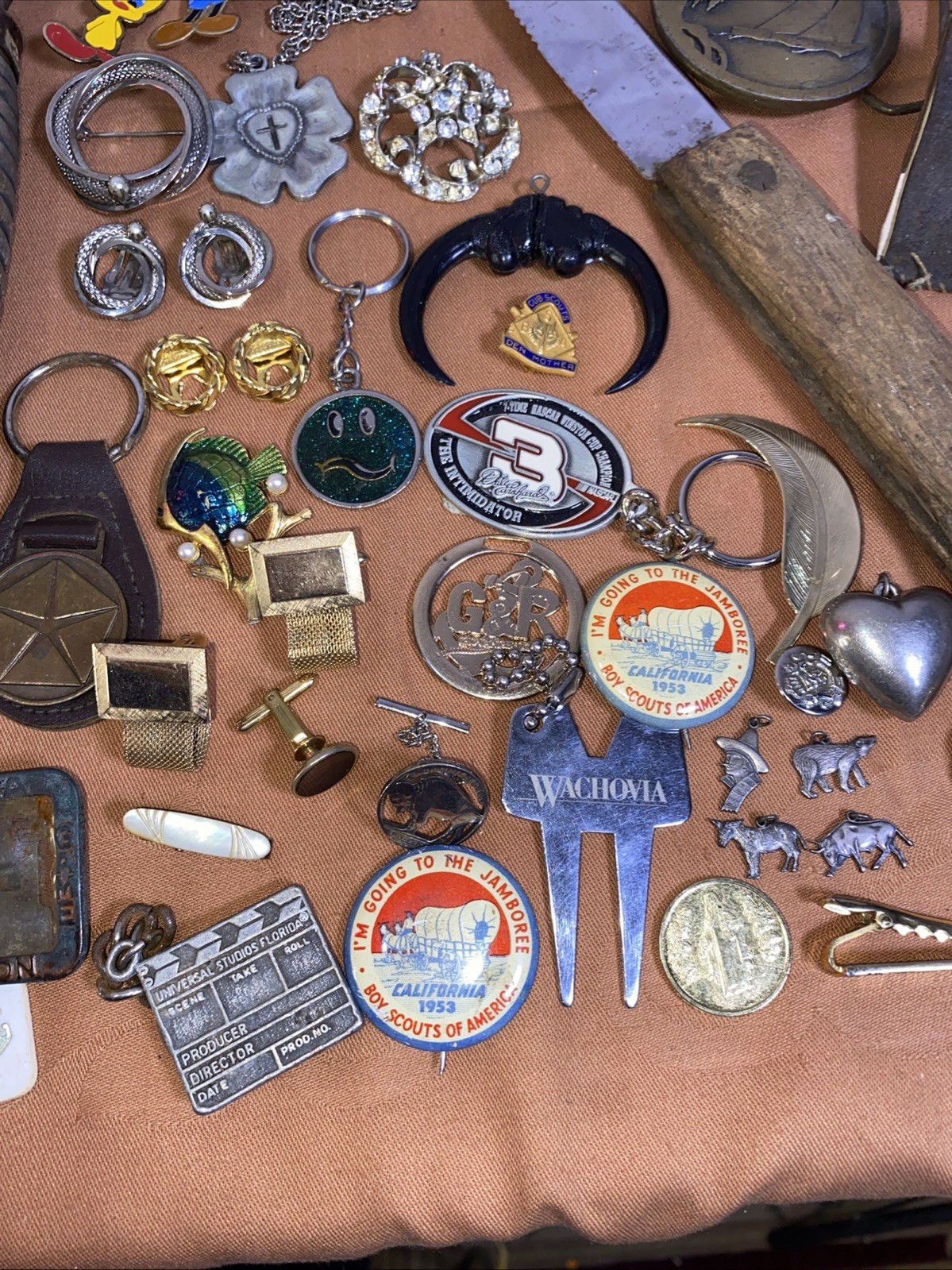 Vintage Junk Drawer Lot 1800’s 1900’s Sterling Silver WW1 Victorian
