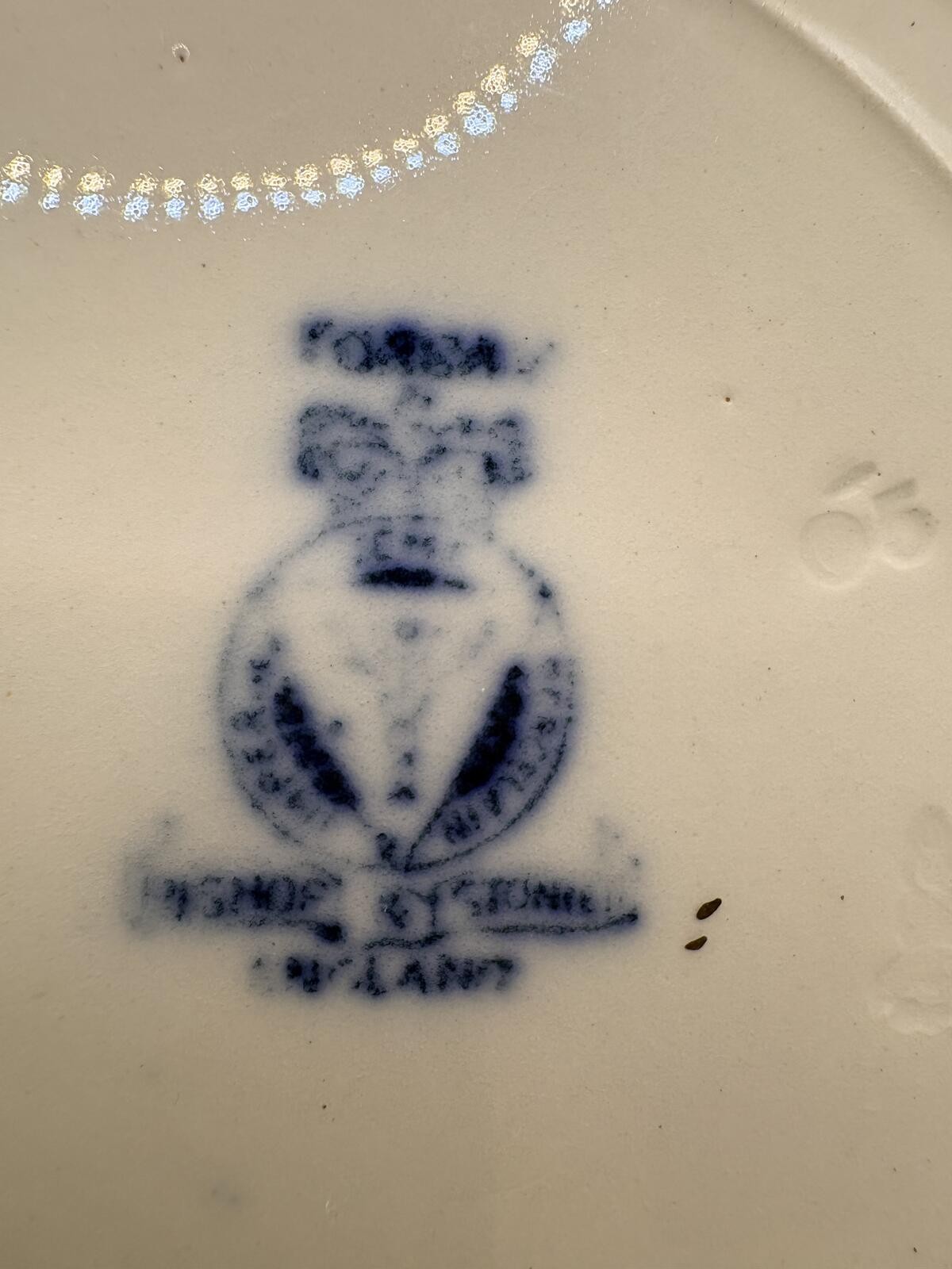 Antique Royal Doulton Audley Flow Blue Salad Luncheon Plate England 1902-1922