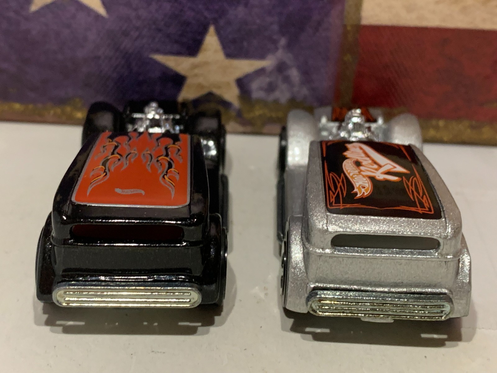 HOT WHEELS THE DEMON X2. 2001 BLACK/RED & 2002 SILVER /SP5 REDLINES NICE