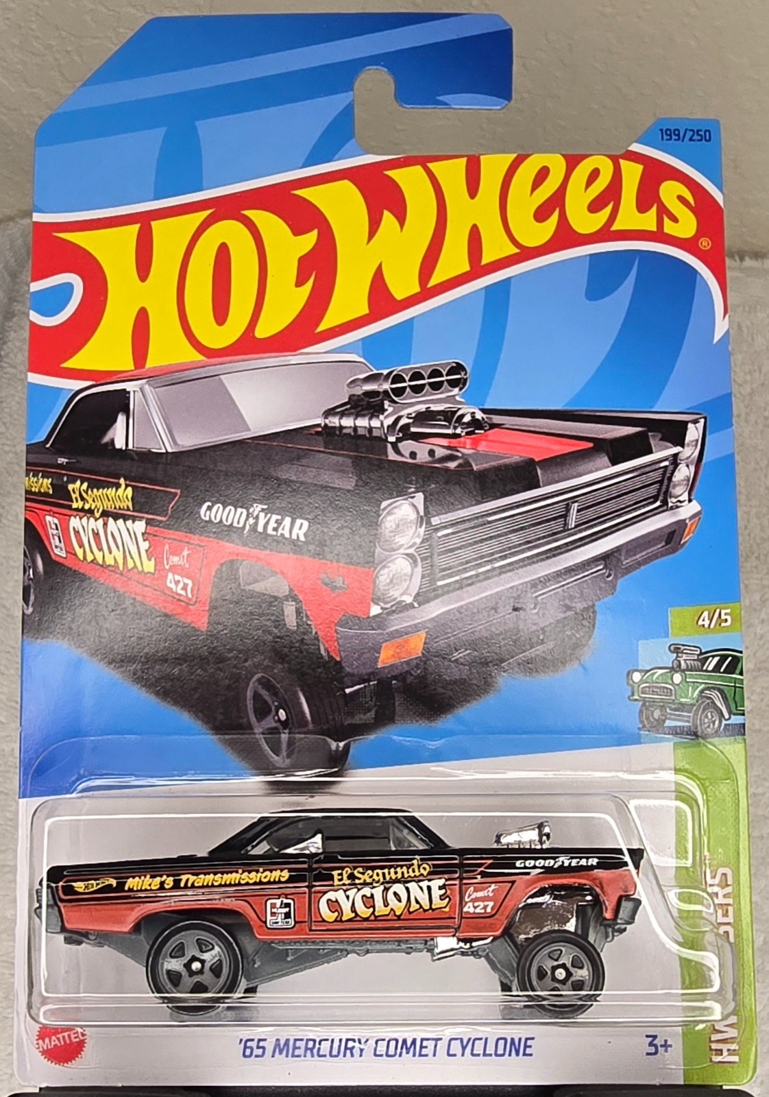 2022 Hot Wheels 65 Mercury Comet Cyclone [HW Gassers Series #4/5] Black