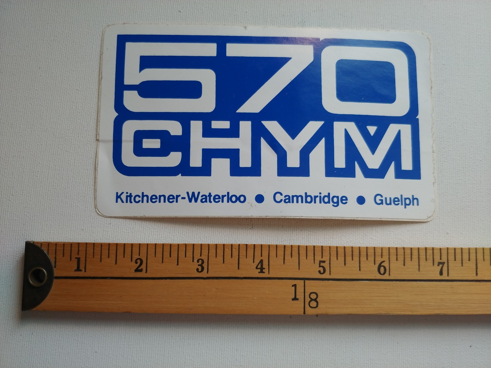 * 70S 570 CHYM RADIO STATION BUMPER STICKER DECAL *