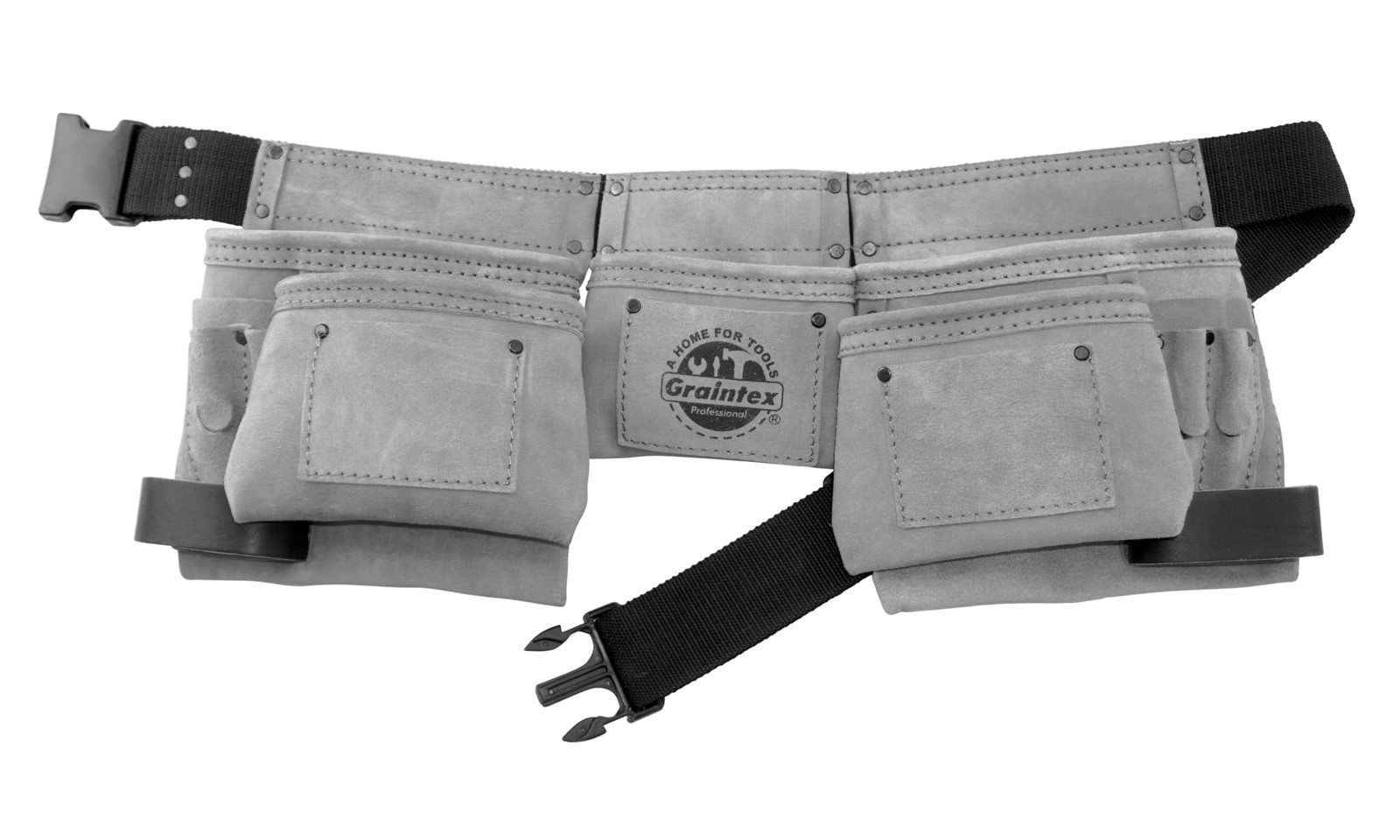 Graintex 11 Pocket Tool Belt, Pink Canvas Work Apron with Hammer Loops