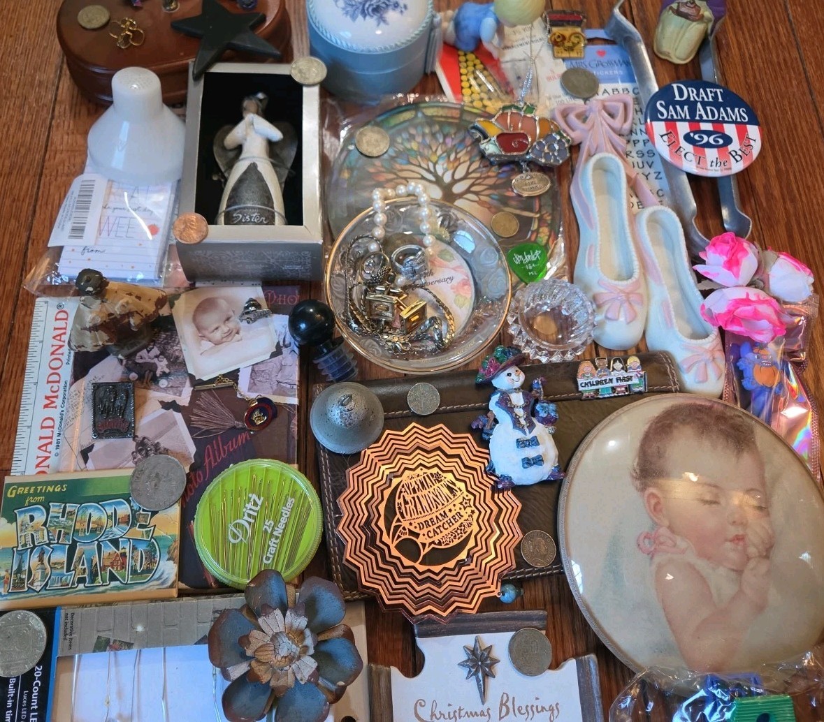 VINTAGE JUNK DRAWER LOT Coins Pins Collectibles And More!