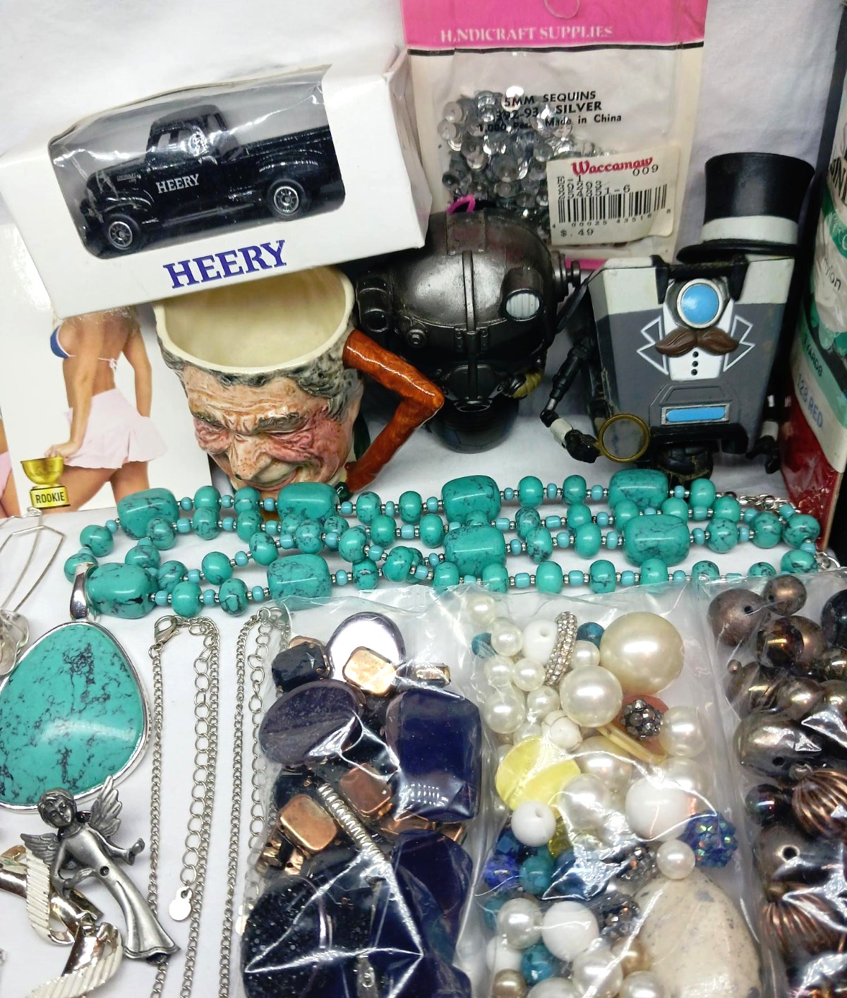 Junk Drawer Working 1913 Hampden 306 Pocket Watch Sterling Silver Jewelry Knives
