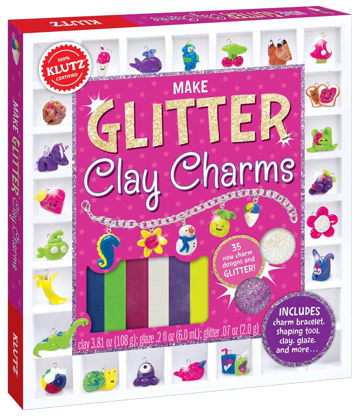Klutz Make Glitter Clay Charms Craft Kit