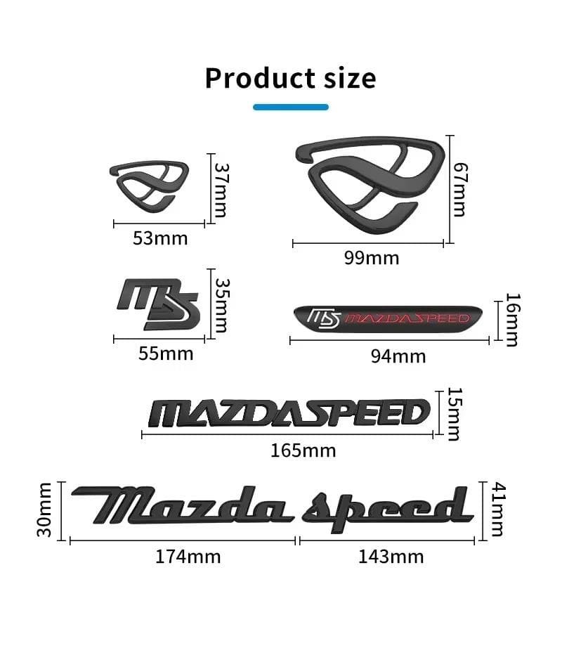 MAZDASPEED emblem plate black