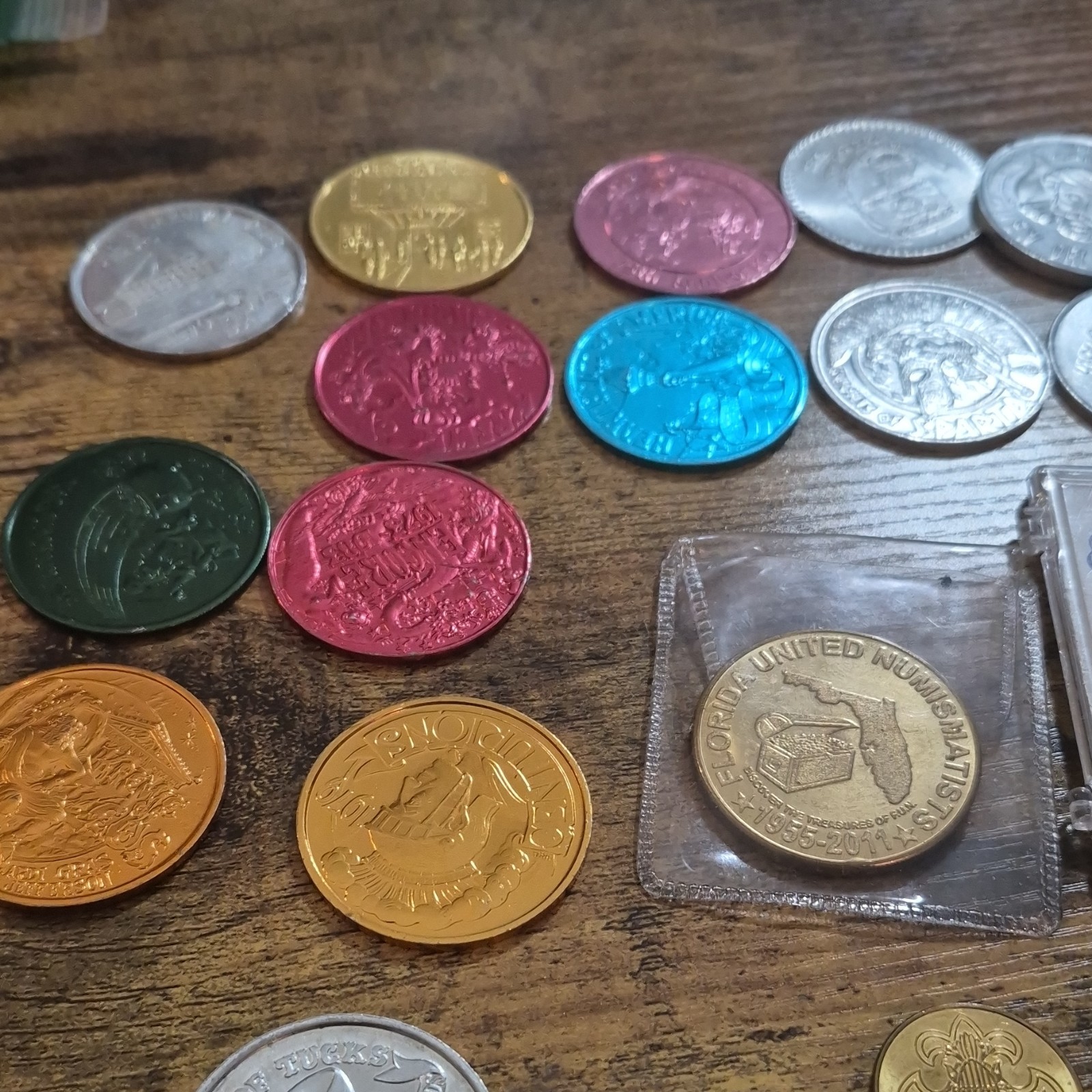 Lot Of 45 Vintage/Commemorative Coins, Pins & Pendants