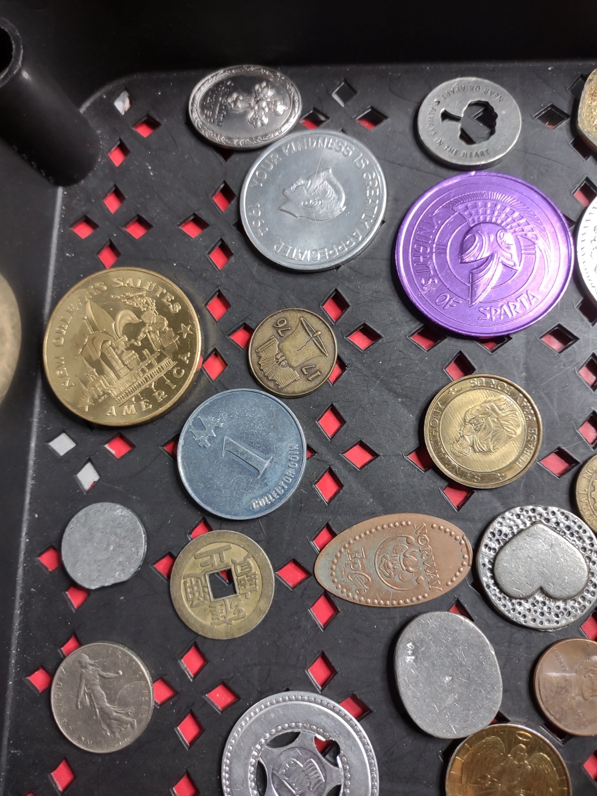 Mixed Junk Drawer Lot Mostly Tokens And Coins Junk Lot BN25