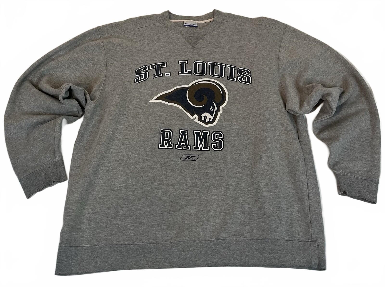 VTG Y2K 90s St. Louis Rams NFL Reebok Gray Sweatshirt Men’s XL