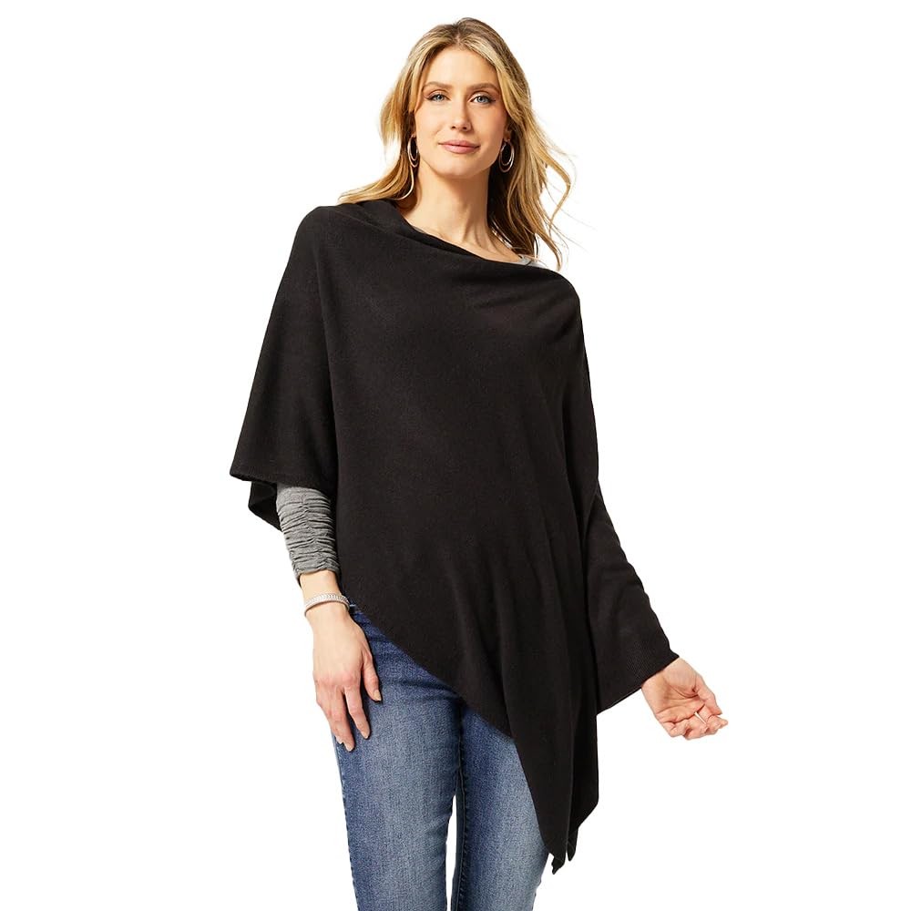 Coco + Carmen Women s Versatile Lightweight Poncho Shawl Wrap Wear Multiple Ways