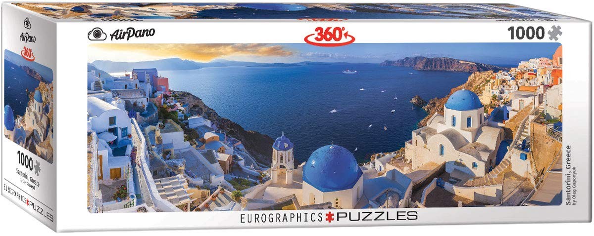EuroGraphics Santorini Greece 1000-Piece Puzzle, 13″” x 39″””