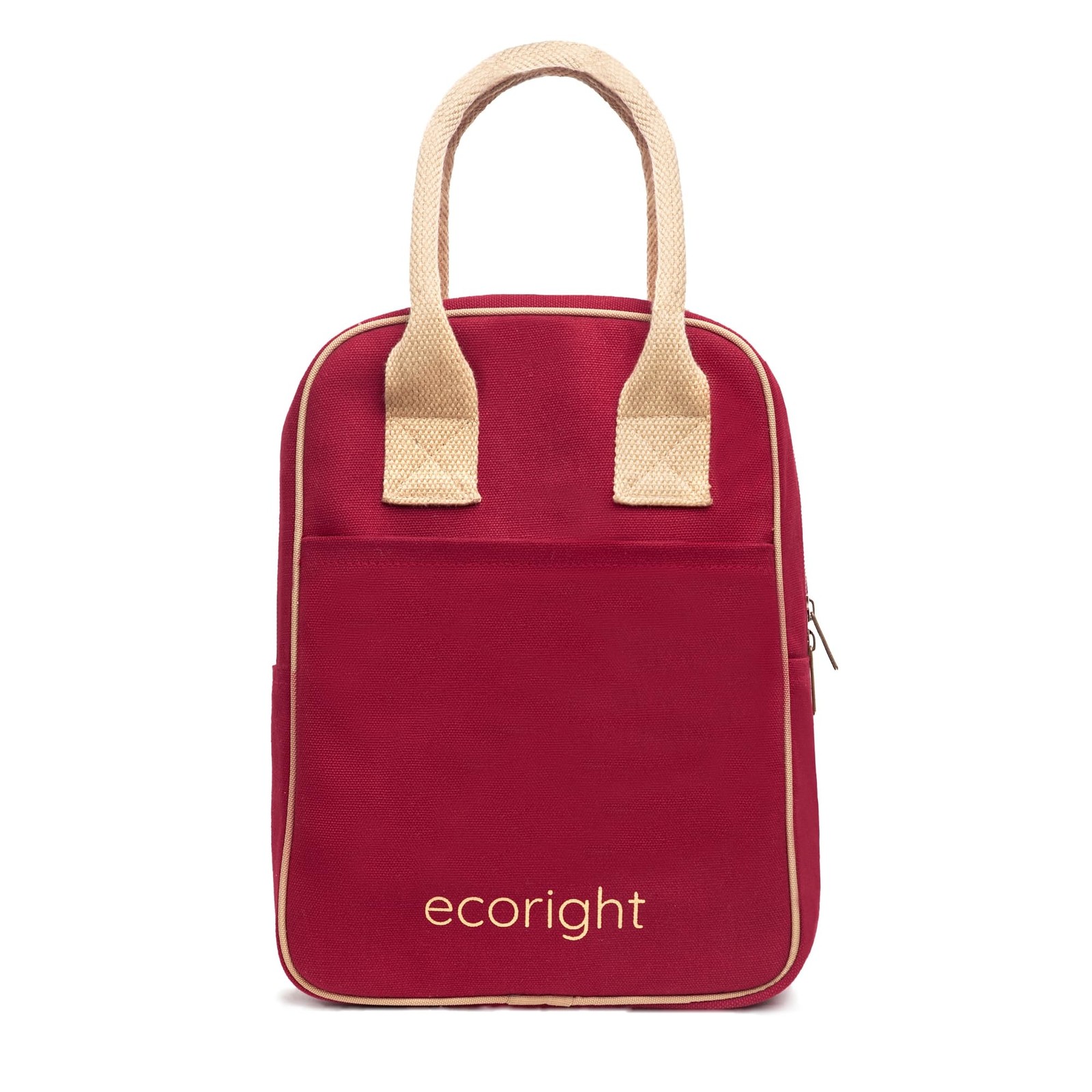 Eco Right Insulated Lunch Bag Women Work Lunch Box Men Adults Beige Maroon Sets