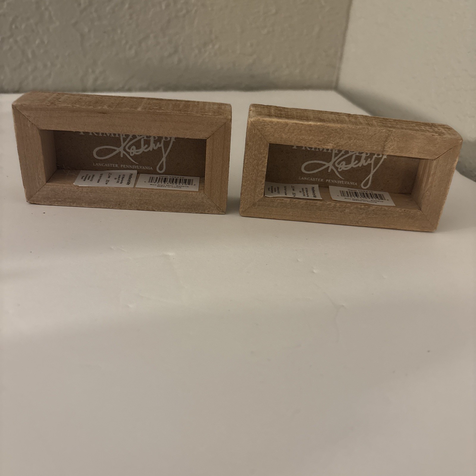 Primitives by Kathy 109410 Box Sign Mini – Believe, 4 x 2 x 1-inch Lot Of 2