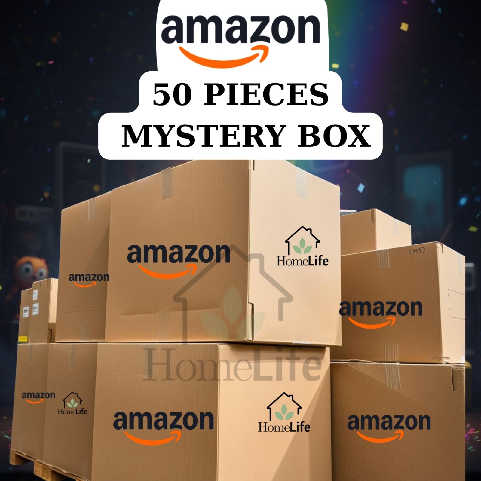 50 PCS – AMAZON MYSTERY BOXES!!! LIQUIDATION BRAND NEW (( LARGE BOX ))