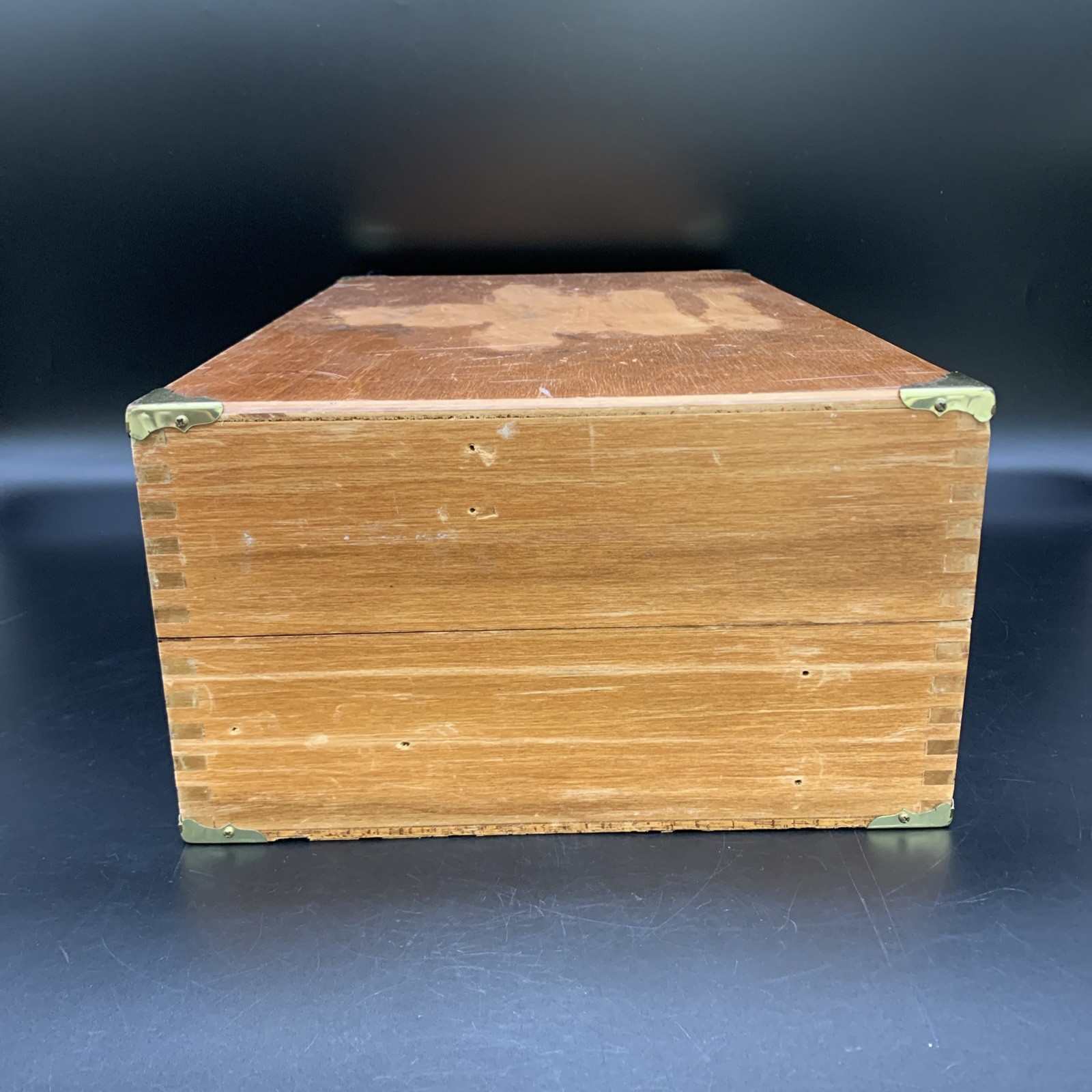 Vintage Wooden Artist Paint Box w Palette Compartments 18″ Case