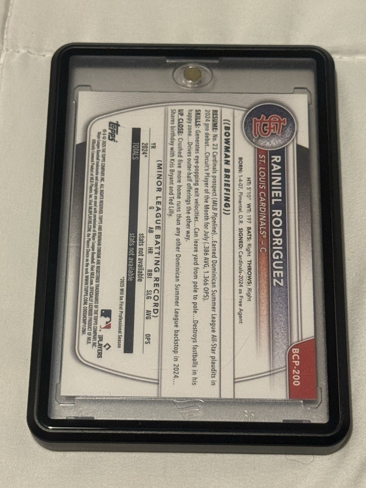 2024 Bowman Chrome Prospects 1st Bowman Rainiel Rodriguez 3 Card Lot