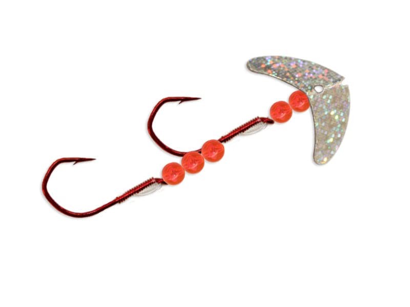 Mack’s Lure 22140 Double Whammy Smile Blade Sockeye Pro Bait Rig, Silver Sparkle