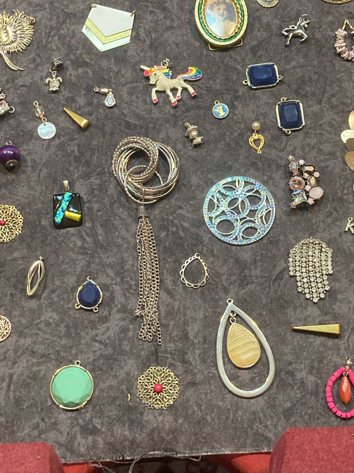 Huge Junk Drawer Lot of Trinkets Pendants Jewelry Cufflinks & Vintage Items