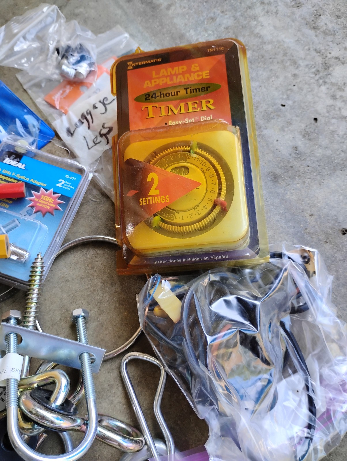 Vintage Junk Drawer Lot Grandpa’s Hardware , Timer Ect.
