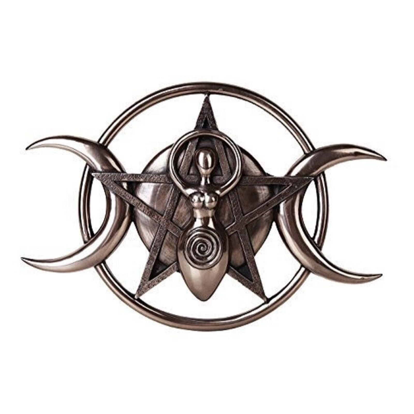 Pacific Giftware Spiral Goddess Triple Goddess Wall Plaque 12″ Bronze