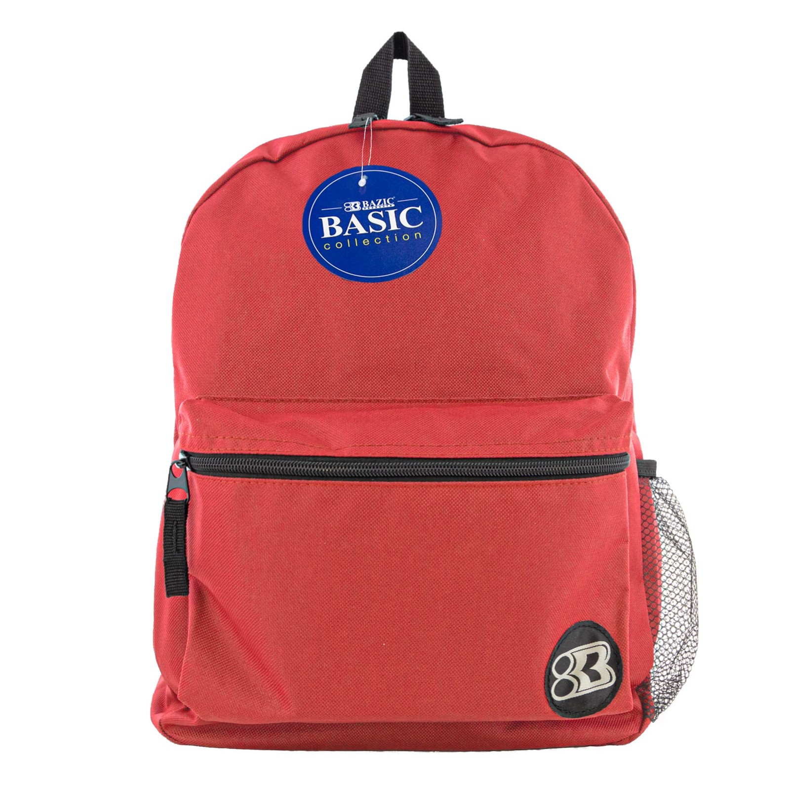 BAZIC 1032 Basic Backpack, Red, 16″