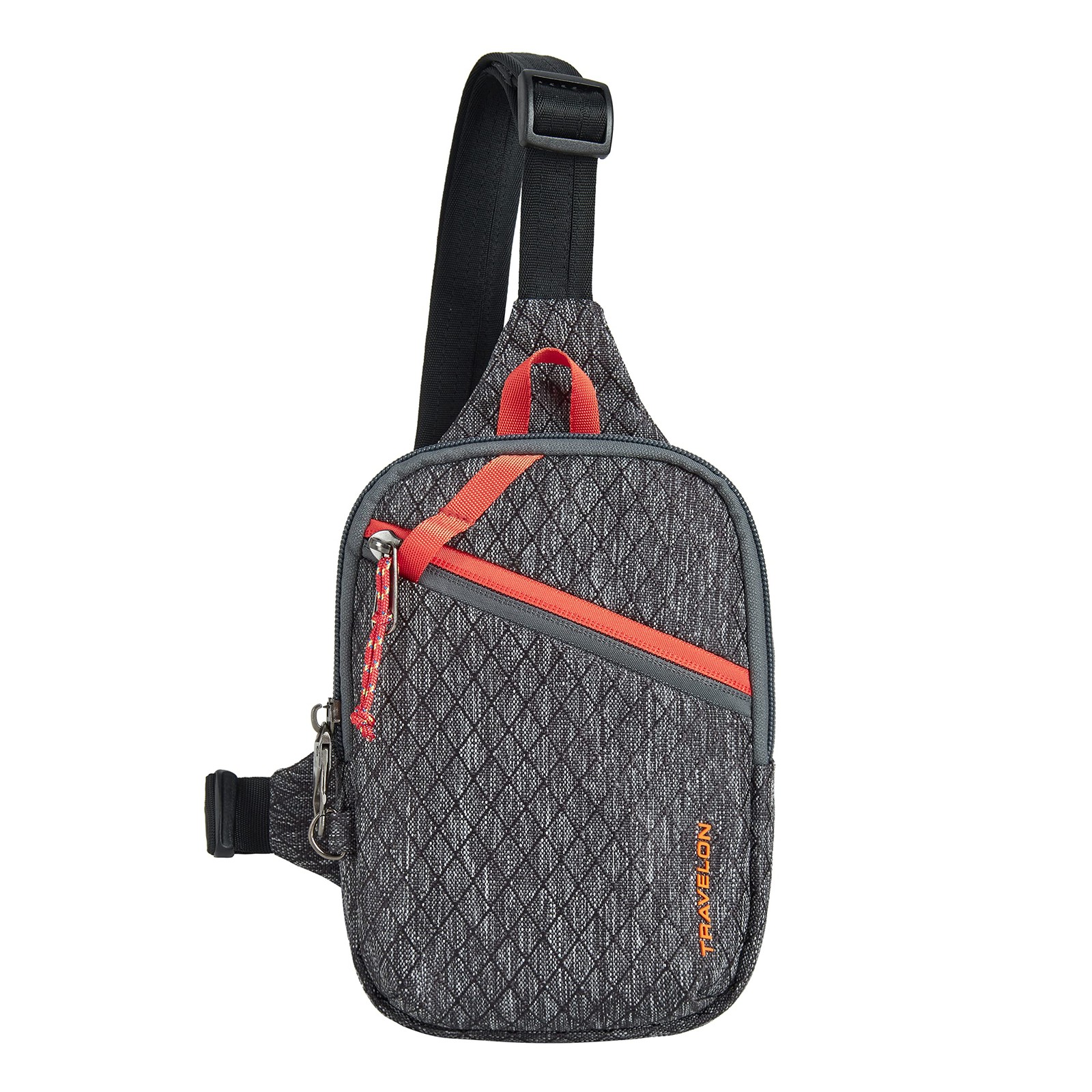 Travelon Greenlander Anti-Theft Sling Diamond Ash Compact Bag 5×7.25×1.75