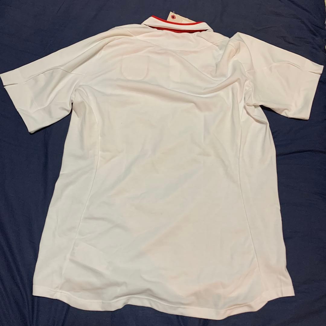 England Soccer Player Signed Polo Shirt Umbro White England Emblem Used