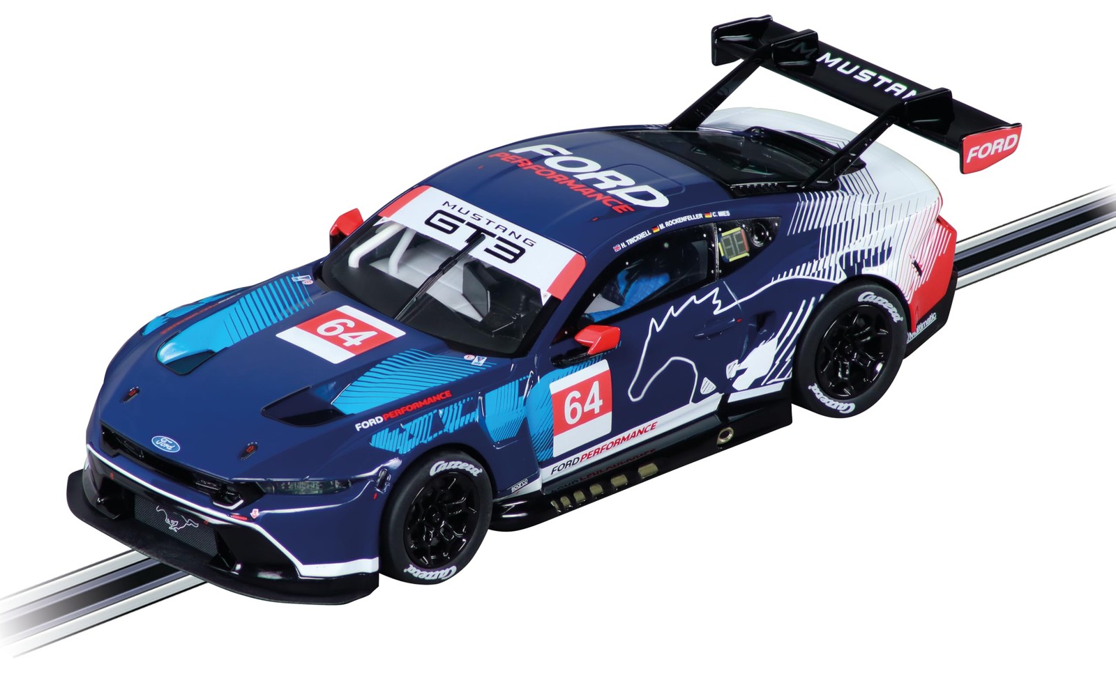 Carrera Ford Mustang GT3 Slot Car, 1:32 Scale Analog No.64