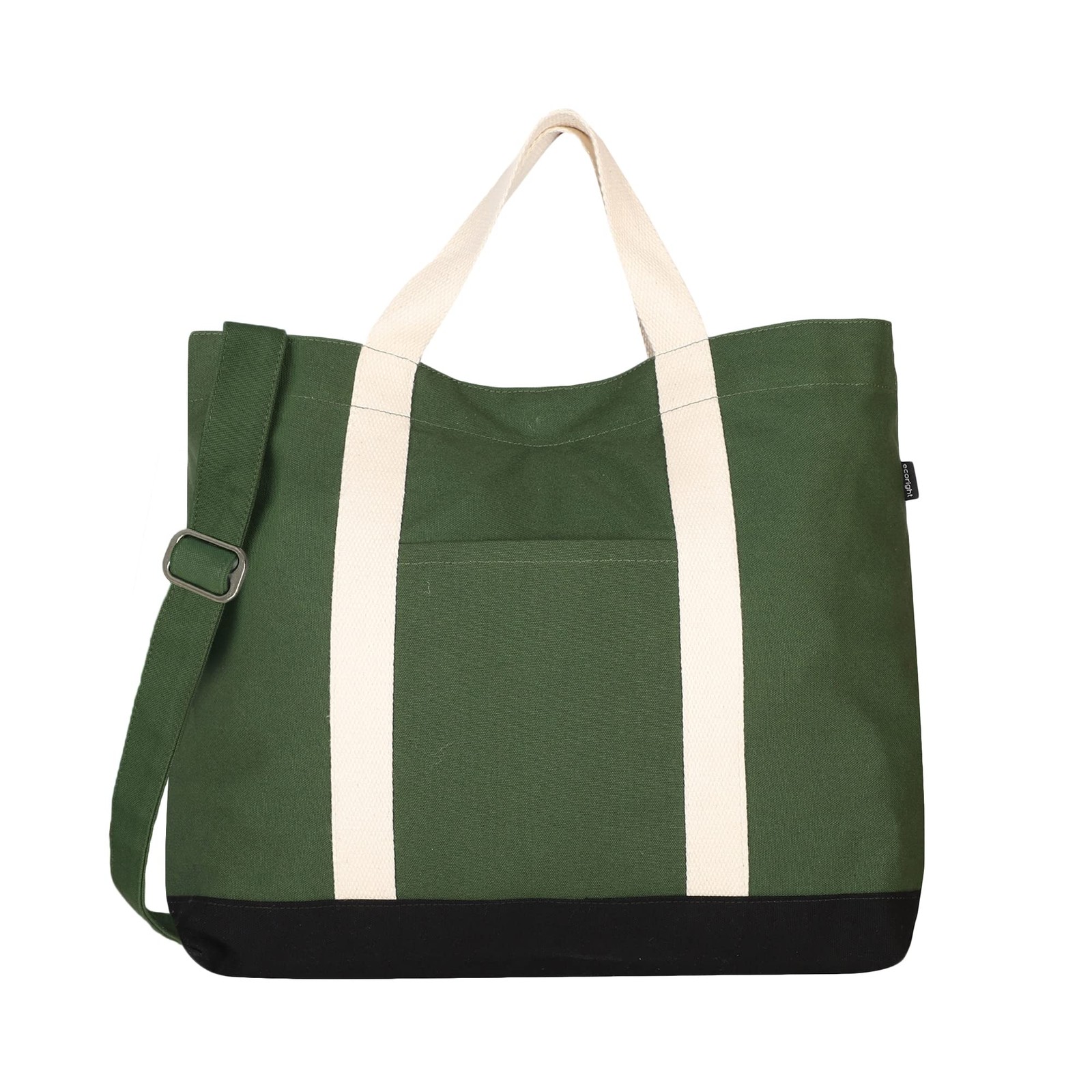 Eco Right Extra Large Canvas Tote Bag Shopping Beach Crossbody Handles