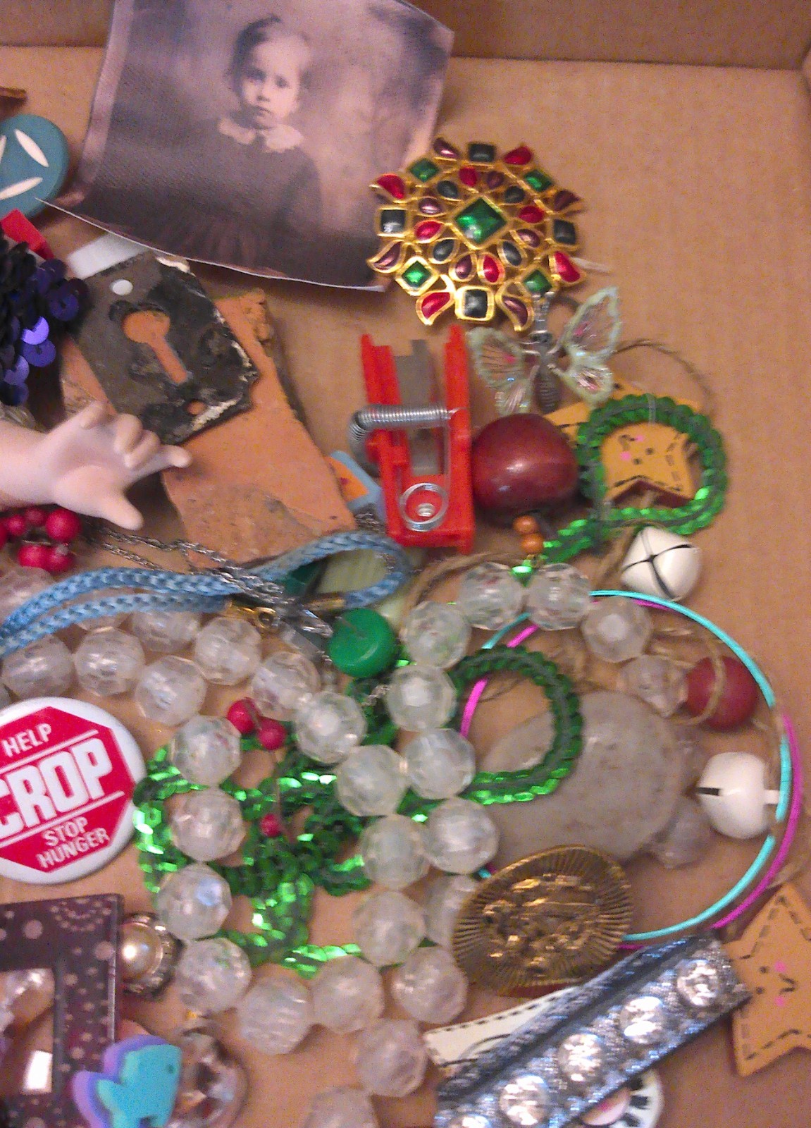 1+lb Junk Drawer Found Objects Lot Crow Confetti For Art Collage Journals Craft