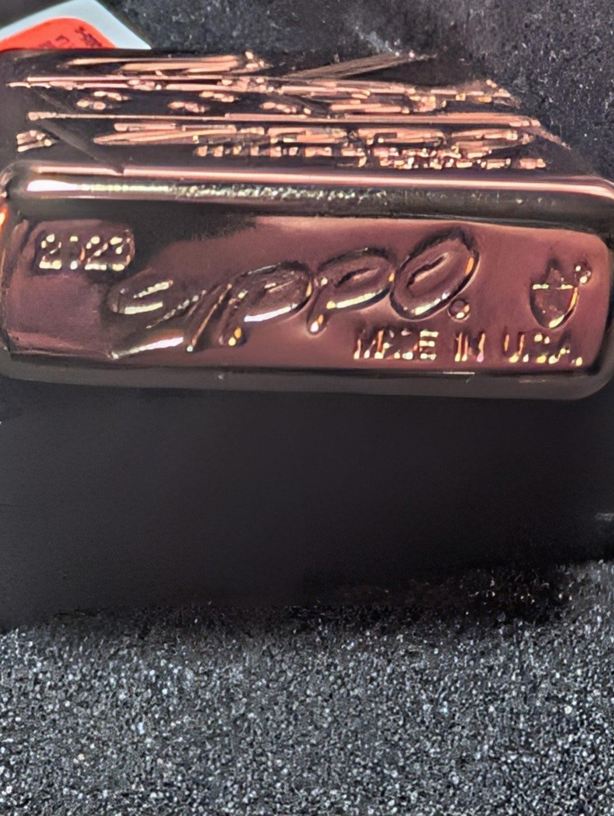 Zippo Lighter: Zippo Script Logo Collectible, Armor Engraved – High Polish Rose