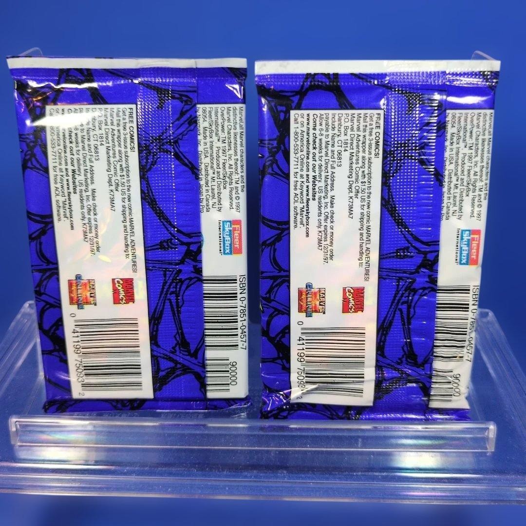 Overseas made 1997 Spider-Man Marvel cards 2 packs 5 pieces