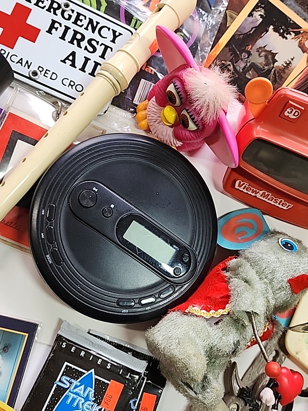 Large Junk Drawer Lot Records Comics Cameras Phones Cards VHS Cds Games Ephemera