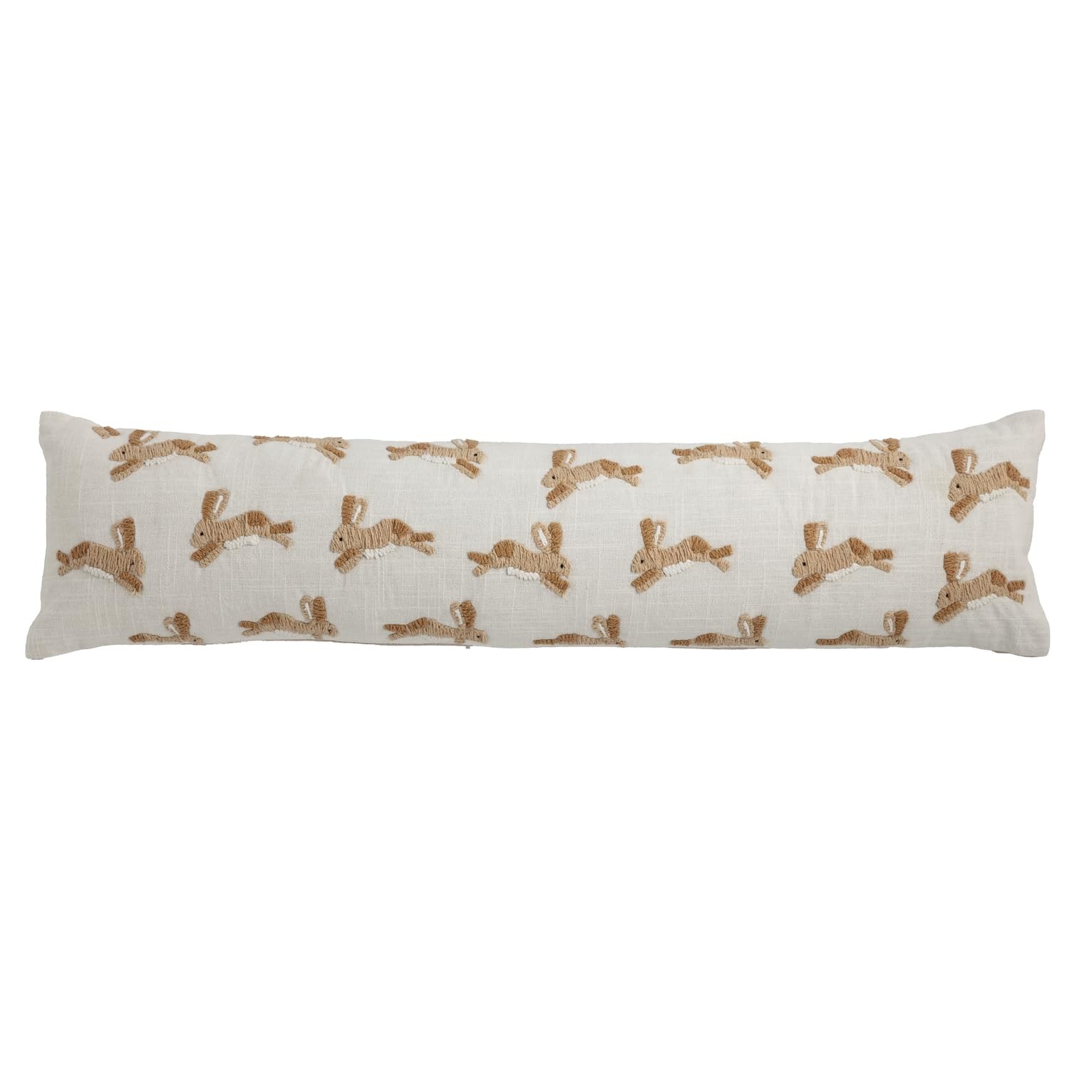 Mud Pie Easter Bunny Long Embroidery Pillow