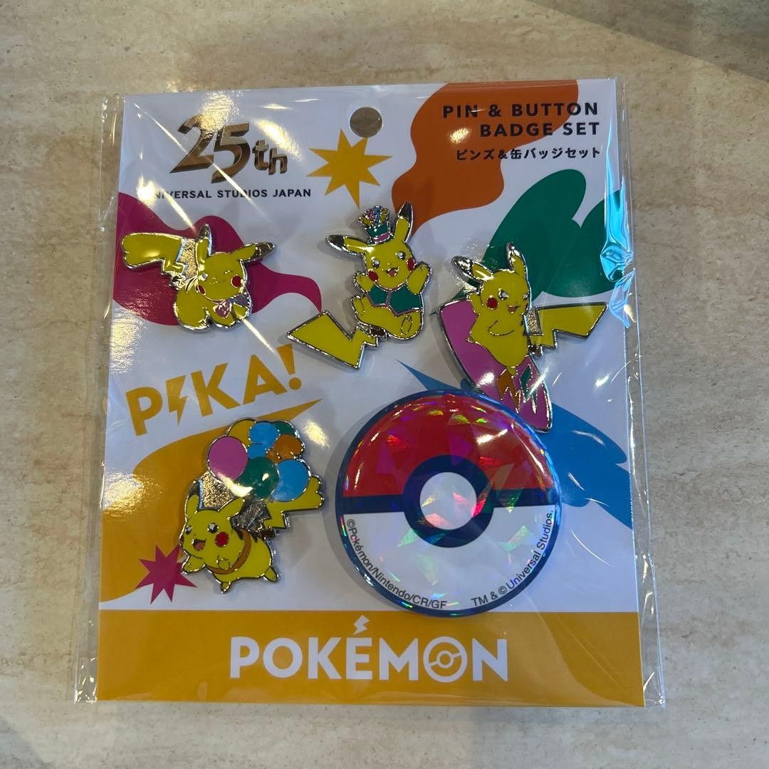 Pokémon Pikachu 5-Piece Set USJ Limited 25th Anniversary Water-Resistant