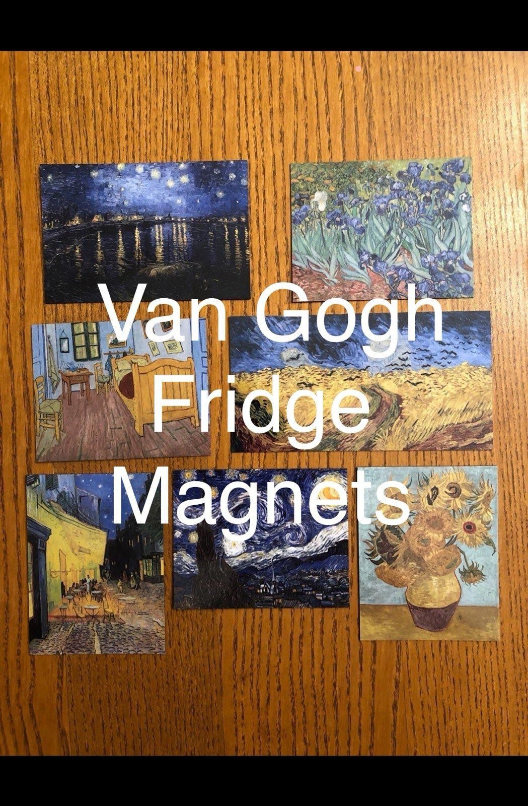 Van Gogh fridge magnets Vincent Van Gogh modern art classic paintings Dutch