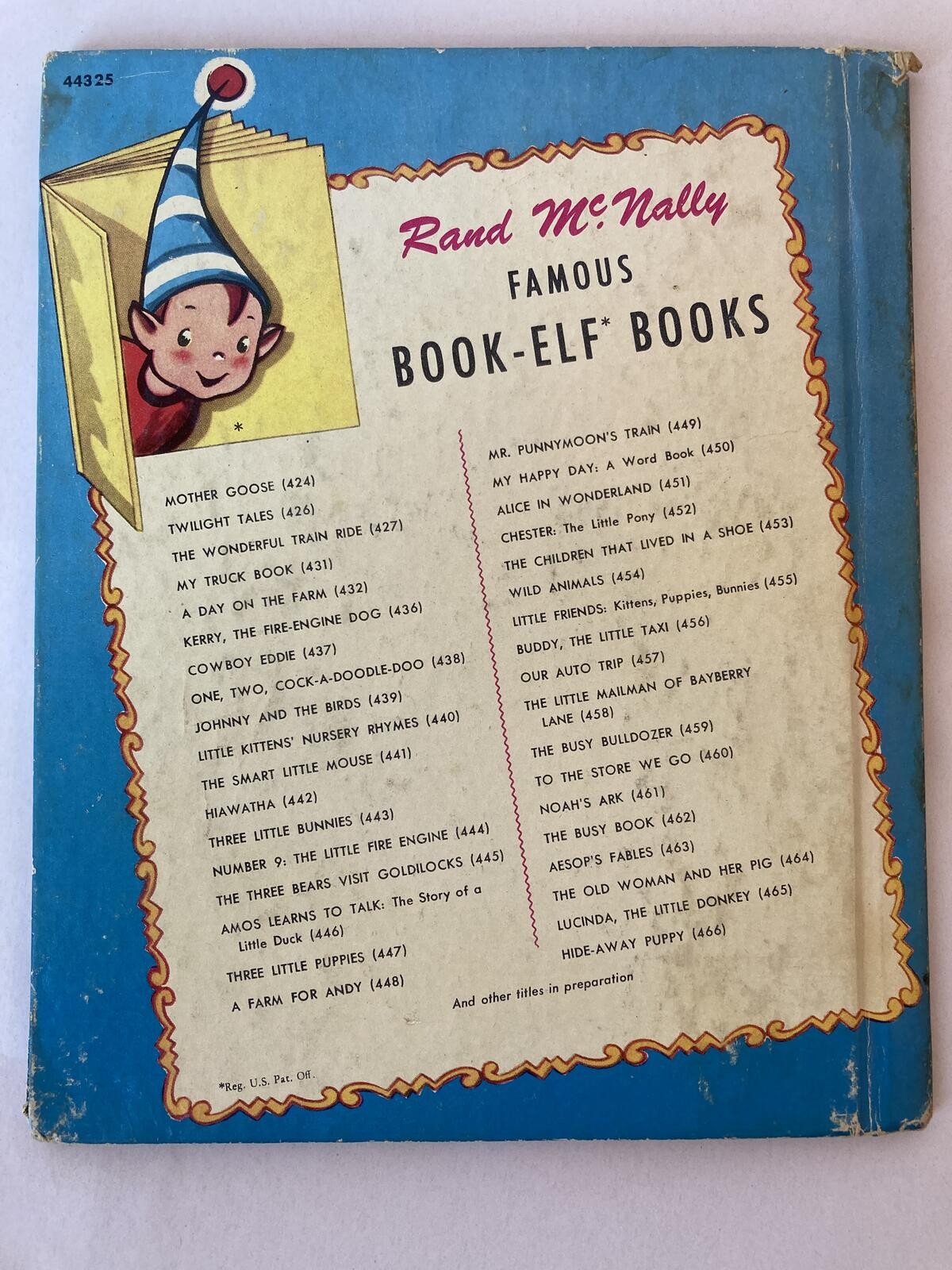 Three Little Bunnies Ruth Dixon Rand McNally Book-Elf Vintage Childrens Book