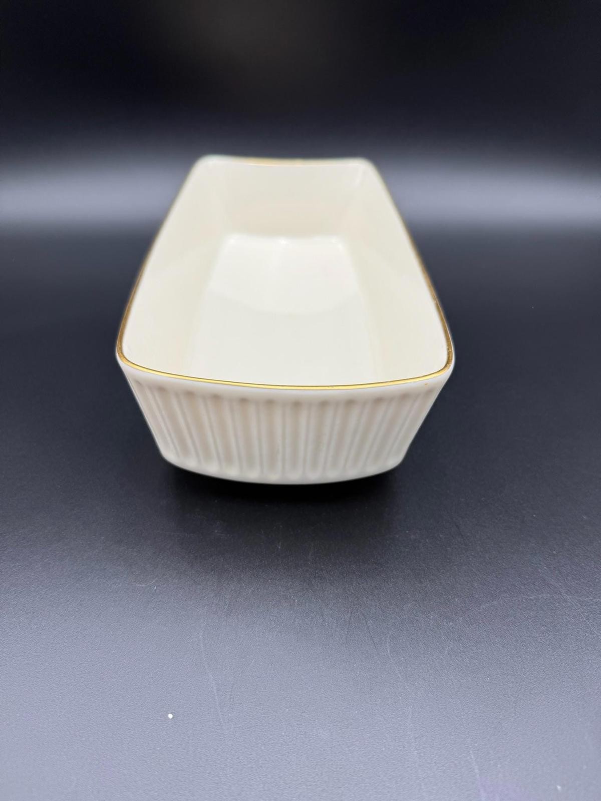 Lenox Fine Bone China Rectangular Ribbed Serving Dish