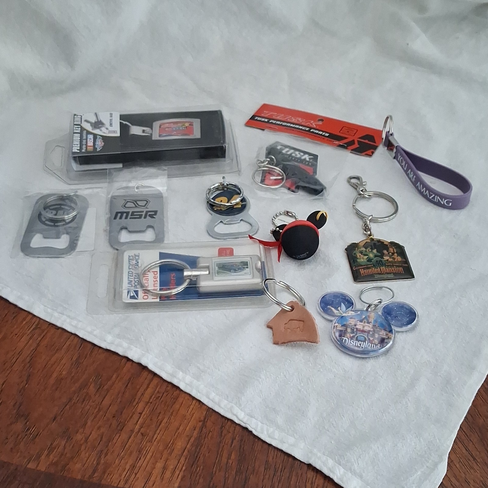 Mixed Keychain & Bottle Opener Lot: Disney Haunted Mansion,Kellogg’s, MSR