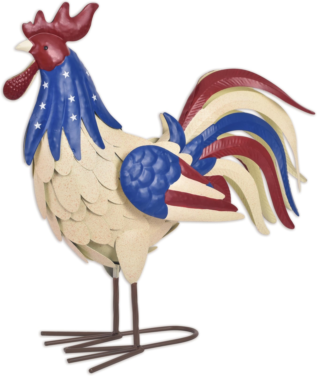 Sunset Vista Designs 3D Metal Rooster Garden Sculpture 19.25″ Outdoor Decor