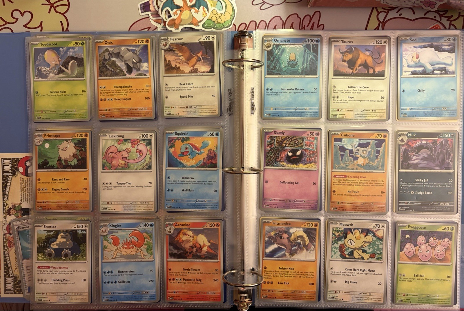 Binder W/Pokemon Cards&Stickers+extras