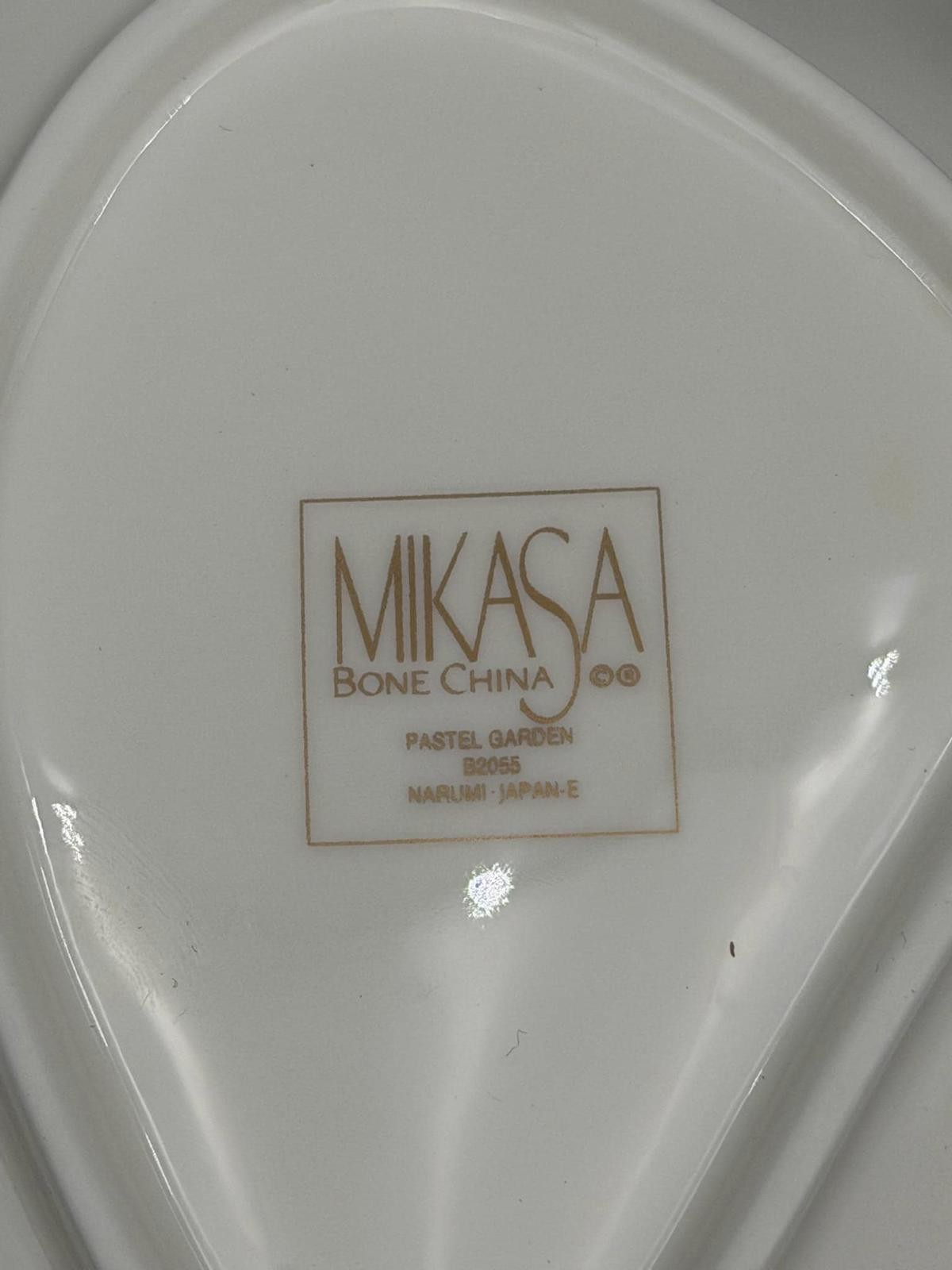 Mikasa Pastel Garden Bone China Heart Trinket Dish Ashtray Made in Japan