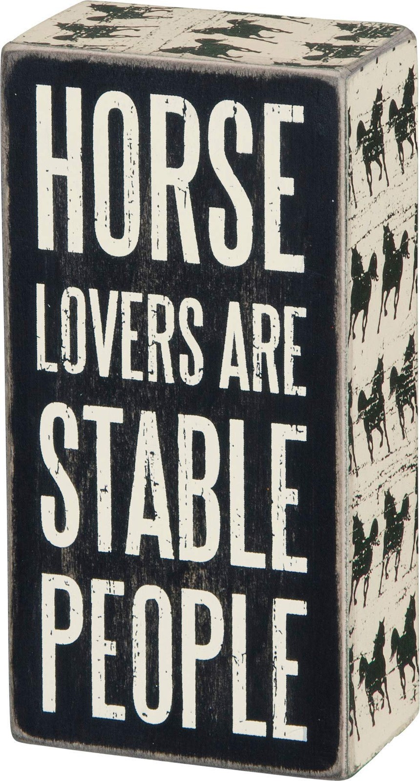 Primitives by Kathy Box Sign, 3 by 6-Inch, Horse Lovers