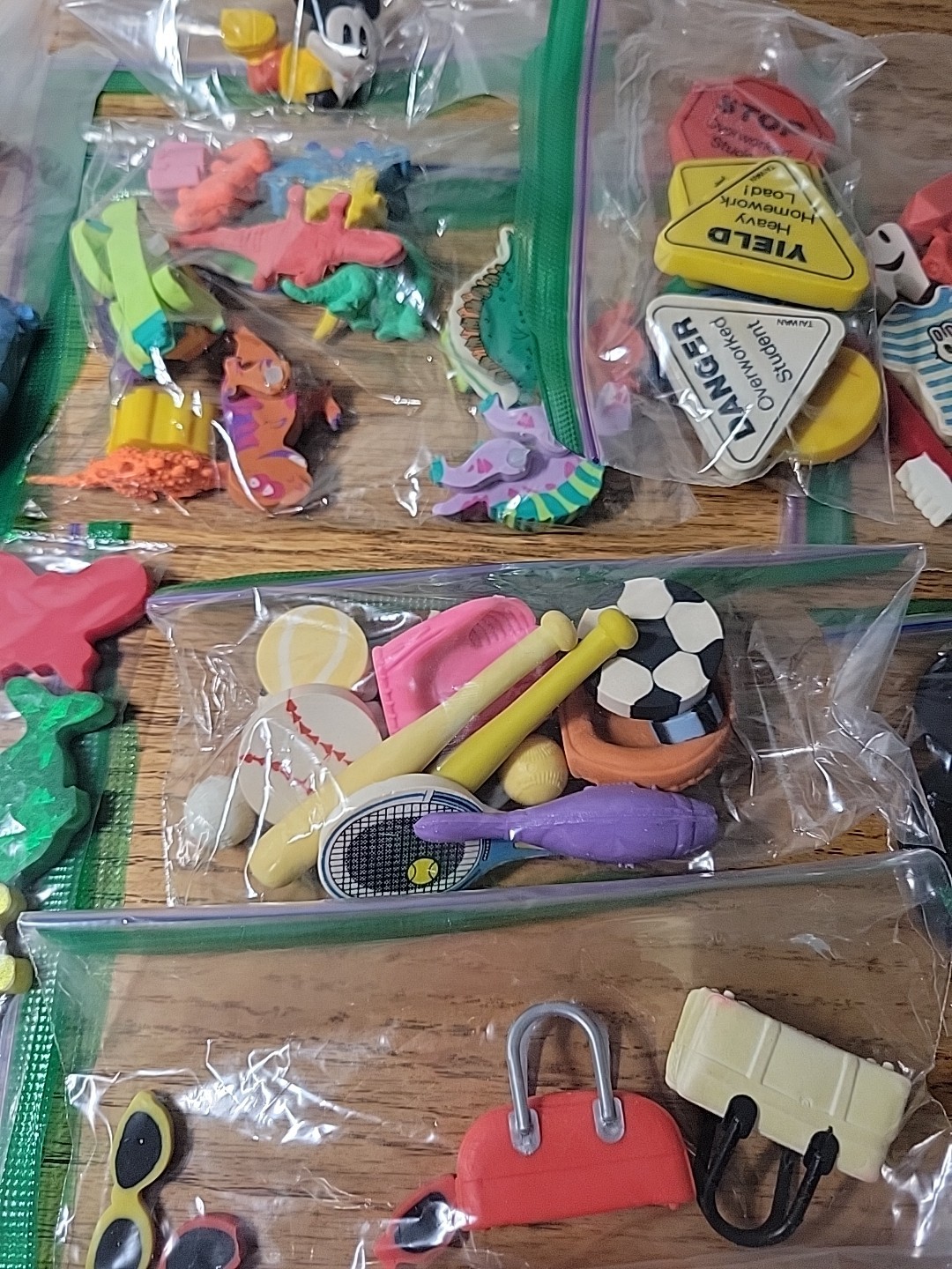 Lot Of 125+ Vintage Novelty Erasers And A Few Figurines Pre-Sorted by Like Items