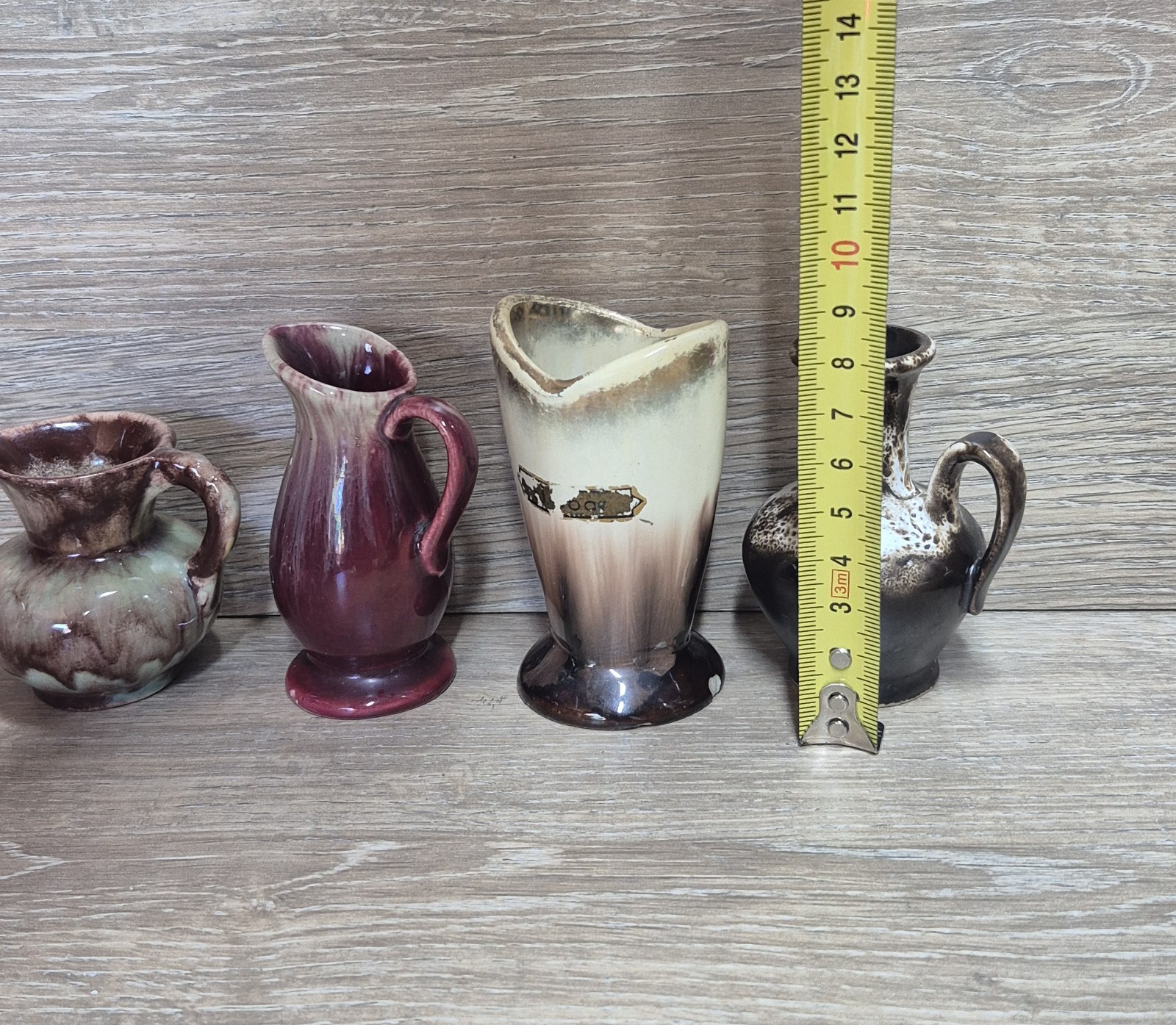 West Germany Vintage Mini Mixed Jugs Vases Pots x 4 Pieces Collectable Job Lot