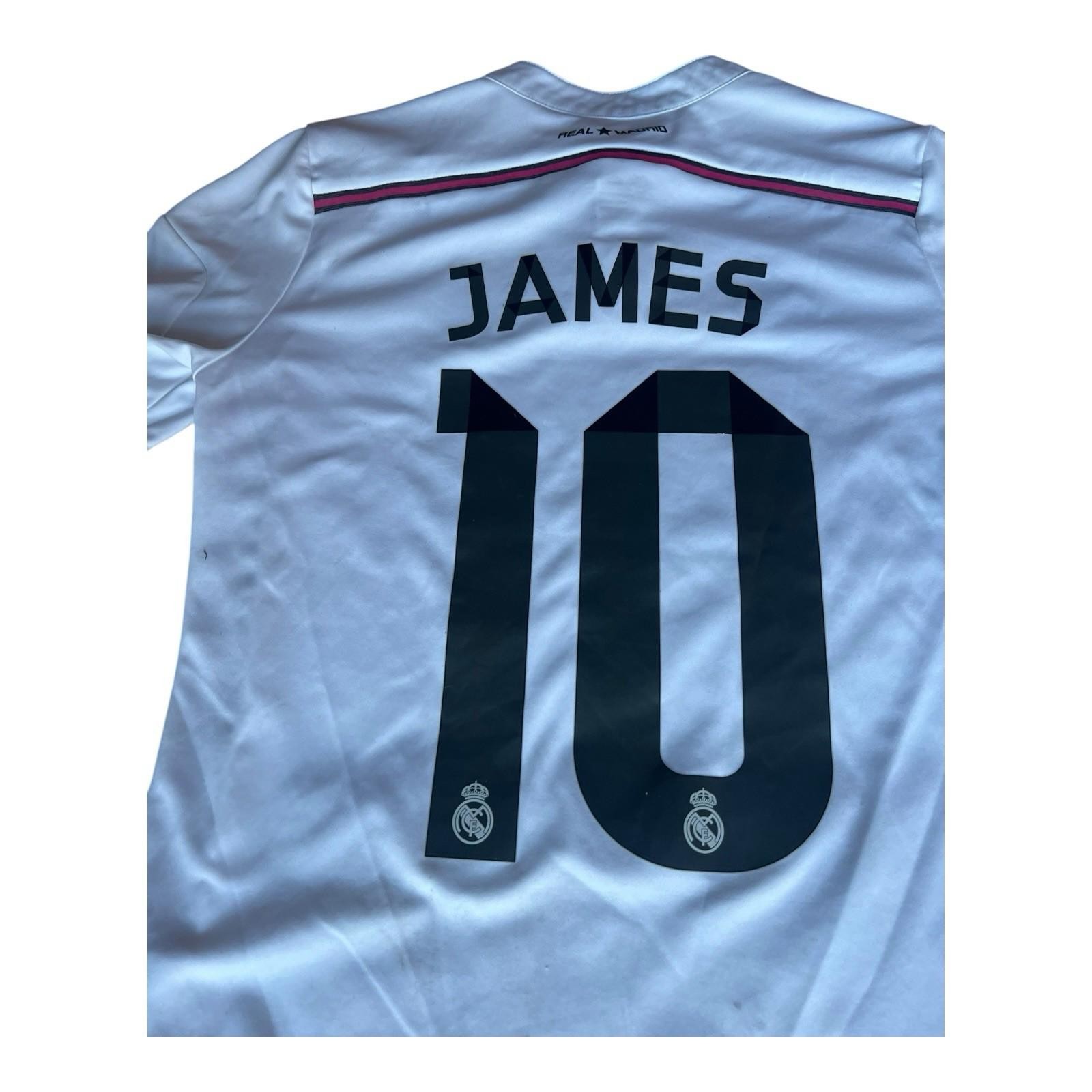 Adidas Real Madrid 2014/15 James #10 Home Jersey Boys Size L Soccer Shirt