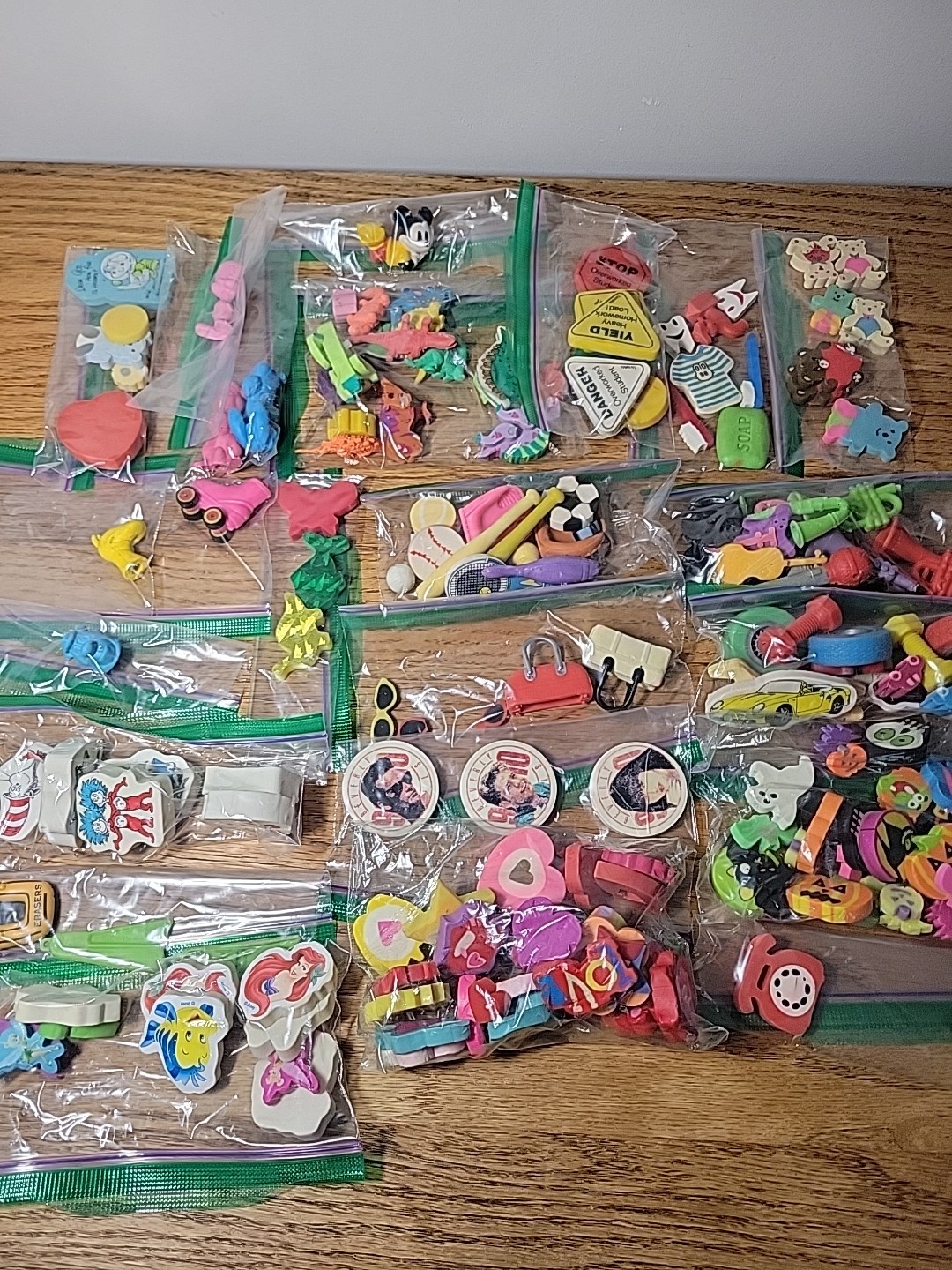 Lot Of 125+ Vintage Novelty Erasers And A Few Figurines Pre-Sorted by Like Items