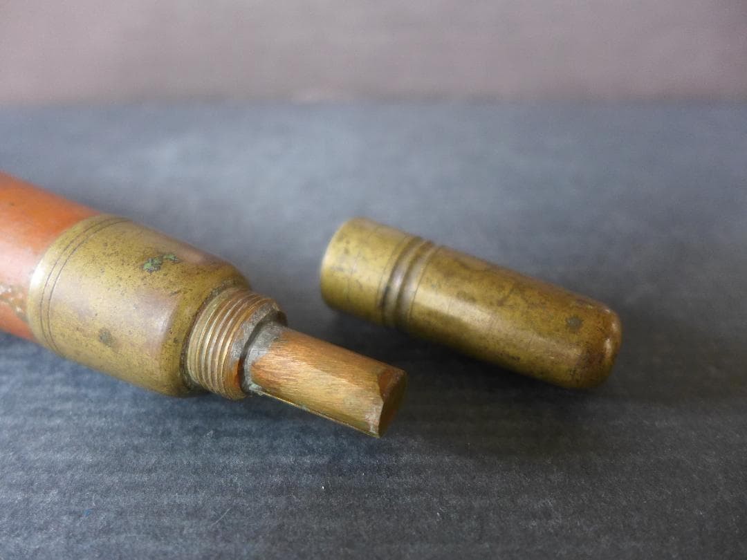 Period piece, old tofu shop’s trumpet, tofu seller’s trumpet, made of copper